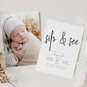 Eenvoudige SIP & SEE Baby shower Uitnodiging