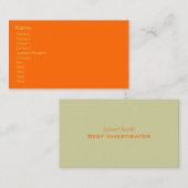 Eenvoudige Sjabloon, gewoon oranje Visitekaartje (Voorkant / Achterkant)