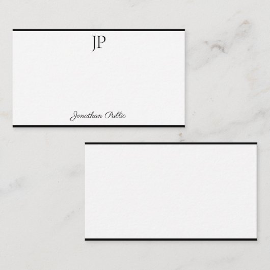 Eenvoudige Sjabloon handschriftafbeeldingsmonogram (Voorkant / Achterkant)