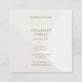 Eenvoudige Sjabloon Minimalistisch Modern Premium  Vierkante Visitekaartje (Achterkant)