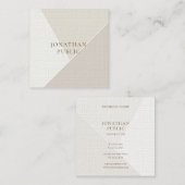 Eenvoudige Sjabloon Minimalistisch Modern Premium  Vierkante Visitekaartje (Voorkant / Achterkant)