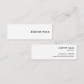 Eenvoudige Sjabloon Modern Elegant Minimalistisch  Mini Visitekaartje (Voorkant / Achterkant)