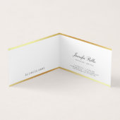 Eenvoudige Sjabloon Modern Goud Elegant Handschrif Visitekaartje (Binnen)
