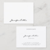 Eenvoudige Sjabloon Modern Minimalist Professional Visitekaartje (Voorkant / Achterkant)