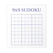 Eenvoudige Sjabloon Periwinkle en White 9x9 Sudoku Notitieblok (Voorkant)