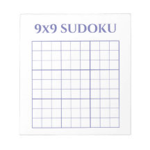 Eenvoudige Sjabloon Periwinkle en White 9x9 Sudoku