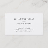 Eenvoudige Sjabloon Professioneel Minimalistisch M Visitekaartje (Achterkant)