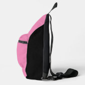 Eenvoudige Sjabloon roze en zwarte tekst Sling Bag (Rechts)