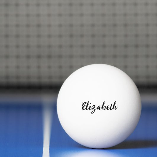 Eenvoudige Sjabloon Script-tekst in wit en zwart Pingpongbal (Net)