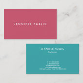 Eenvoudige Sjabloon Trend Colors Professional Visitekaartje (Voorkant / Achterkant)