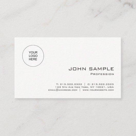 Eenvoudige Sjabloon Upload uw Logo naar Visitekaartje (Voorkant)