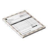 Eenvoudige Sjabloon van de zakelijke factuur voor Notitieblok (Schuin)