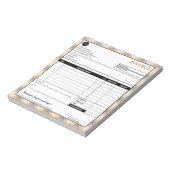 Eenvoudige Sjabloon van de zakelijke factuur voor Notitieblok (Linkerzijde)