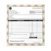 Eenvoudige Sjabloon van de zakelijke factuur voor Notitieblok (Voorkant)