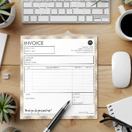 Eenvoudige Sjabloon van zakelijke factuur aan de g Notitieblok