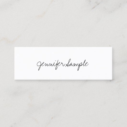 Eenvoudige Sjabloon voor handmatige handmatige scr Mini Visitekaartje (Voorkant)