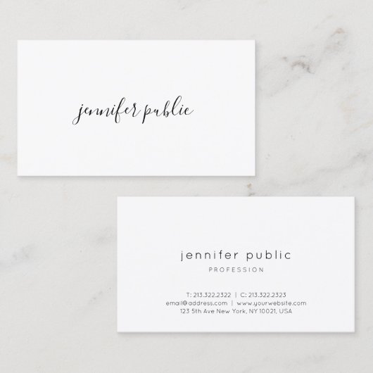 Eenvoudige Sjabloon voor handmatige handmatige scr Visitekaartje (Voorkant / Achterkant)