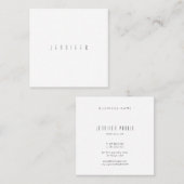 Eenvoudige Sjabloon voor modern ontwerp, geavancee Vierkante Visitekaartje (Voorkant / Achterkant)