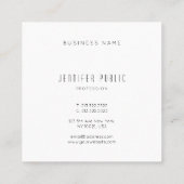 Eenvoudige Sjabloon voor modern ontwerp, geavancee Vierkante Visitekaartje (Achterkant)