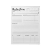 Eenvoudige sjabloon voor notulen Notitieblok (Linkerzijde)