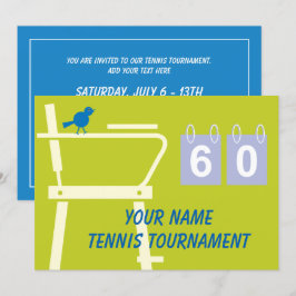 Eenvoudige sjabloon voor tennistoernooi kaart