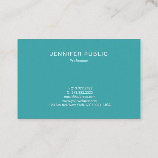 Eenvoudige Sjabloon voor trendkleuren in design — Visitekaartje (Achterkant)