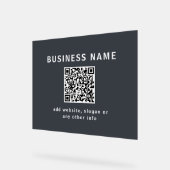 Eenvoudige Sjabloon voor uw QR-code | Donker grijs Acryl Bord (Hoek)