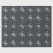 Eenvoudige Sjabloon voor uw QR-code | Donker grijs Cadeaupapier (Vlak)