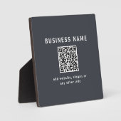 Eenvoudige Sjabloon voor uw QR-code | Donker grijs Fotoplaat (Voorkant)