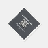 Eenvoudige Sjabloon voor uw QR-code | Donker grijs Servet (Hoek)