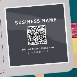 Eenvoudige Sjabloon voor uw QR-code | Donker grijs Sticker