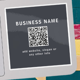 Eenvoudige Sjabloon voor uw QR-code Donker grijs Sticker
