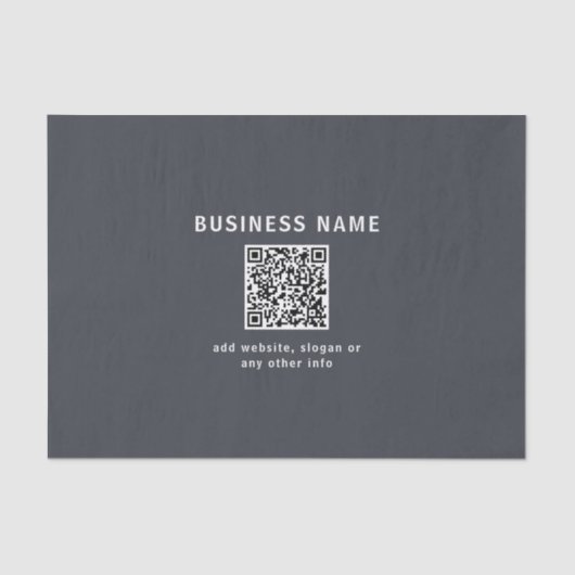 Eenvoudige Sjabloon voor uw QR-code | Donker grijs Tissuepapier (Voorkant)