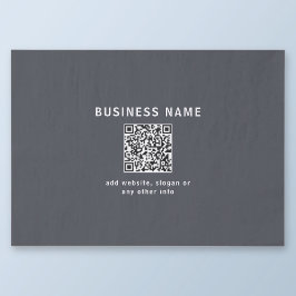 Eenvoudige Sjabloon voor uw QR-code | Donker grijs Tissuepapier