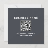 Eenvoudige sjabloon voor uw QR-code | Donkergrijs (Voorkant)