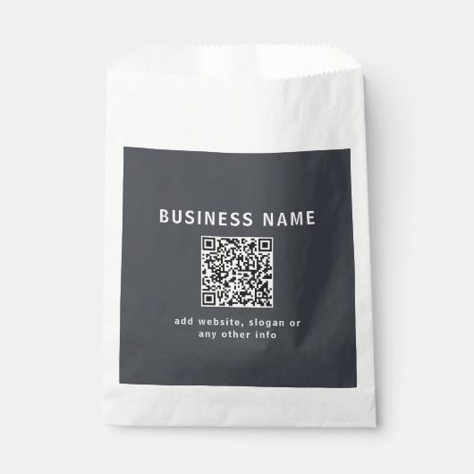 Eenvoudige sjabloon voor uw QR-code | Donkergrijs Bedankzakje (Voorkant)