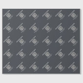 Eenvoudige sjabloon voor uw QR-code | Donkergrijs Cadeaupapier (Vlak)