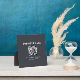 Eenvoudige sjabloon voor uw QR-code | Donkergrijs Fotoplaat