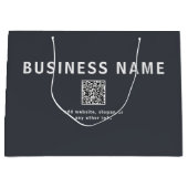 Eenvoudige sjabloon voor uw QR-code | donkergrijs Groot Cadeauzakje (Voorkant)