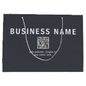 Eenvoudige sjabloon voor uw QR-code | donkergrijs Groot Cadeauzakje (Achterkant)