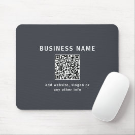 Eenvoudige sjabloon voor uw QR-code | Donkergrijs Muismat