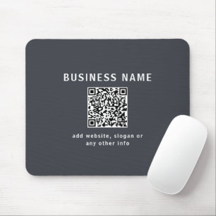 Eenvoudige sjabloon voor uw QR-code Donkergrijs Muismat