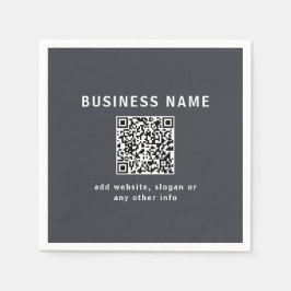 Eenvoudige sjabloon voor uw QR-code | Donkergrijs Servet