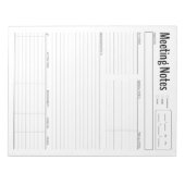 Eenvoudige sjabloon voor vergadernotities Notitieb Notitieblok (Voorkant)