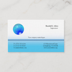 Eenvoudige sjabloon voor visitekaartjes (blauw)