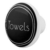 Eenvoudige Sjabloon voor zwart-wittekst  Keramische Knop (Rechts)