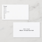 Eenvoudige sjabloon, wit, glad visitekaartje (Voorkant / Achterkant)