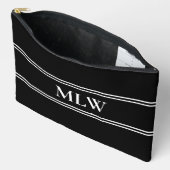 Eenvoudige Sjabloon zwart-wit monogram Etui (Open)