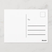 Eenvoudige Sjabloon zwart-wittekst Briefkaart (Achterkant)