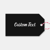 Eenvoudige Sjabloon zwart-wittekst Cadeaulabel (Voorkant (Horizontaal))